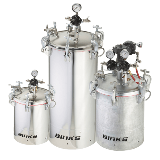 Binks Pressure Feed Tanks